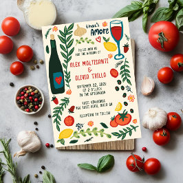 That's Amore Italian Food CUSTOM Wedding Party  Einladung