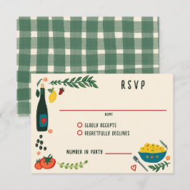 That's Amore Italian Food CUSTOM Wedding  RSVP Karte