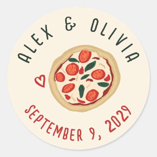 That's Amore Italian Food CUSTOM Wedding  Runder Aufkleber (Vorderseite)
