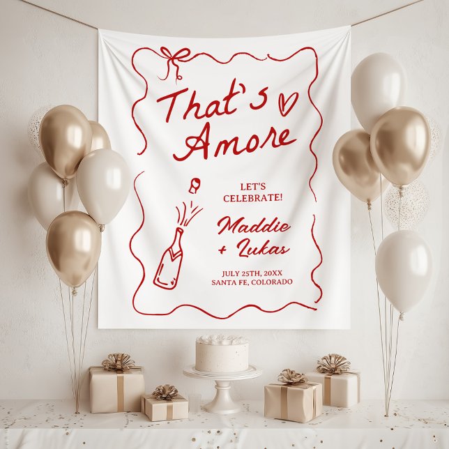 That's Amore Italian Theme Rehearsal Dinner Sign Wandteppich (Von Creator hochgeladen)