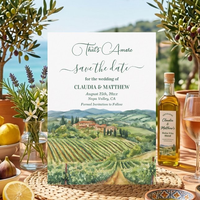 That's Amore Italian Vineyard Wedding Save The Date (Von Creator hochgeladen)