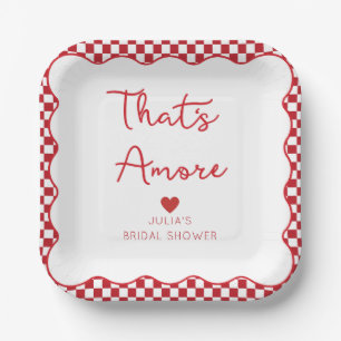 "That's Amore" Italienische Brause Hochzeit Rot Ka Pappteller
