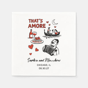 That's Amore Italienische Funky Hochzeit Brautpart Serviette