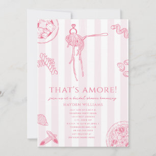 That's Amore Italienische Hochzeitsbrause in Rosa Einladung