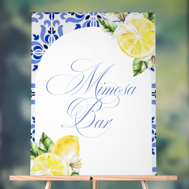 That's Amore Lemon Italian Blue Tile Bridal Shower (Neutre)