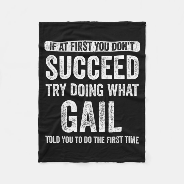 That's My Name Co. Gail If At First You Don't Succ Fleecedecke (Vorderseite)