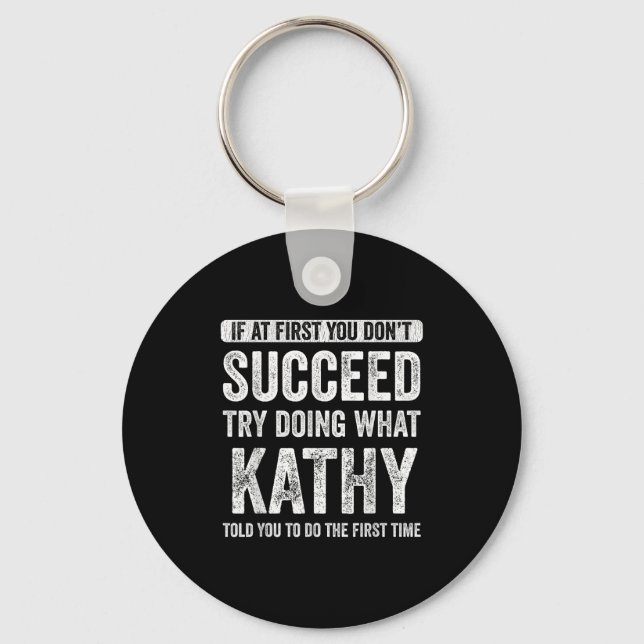 That's My Name Co. Kathy Women's Black Modern Lett Schlüsselanhänger (Vorderseite)