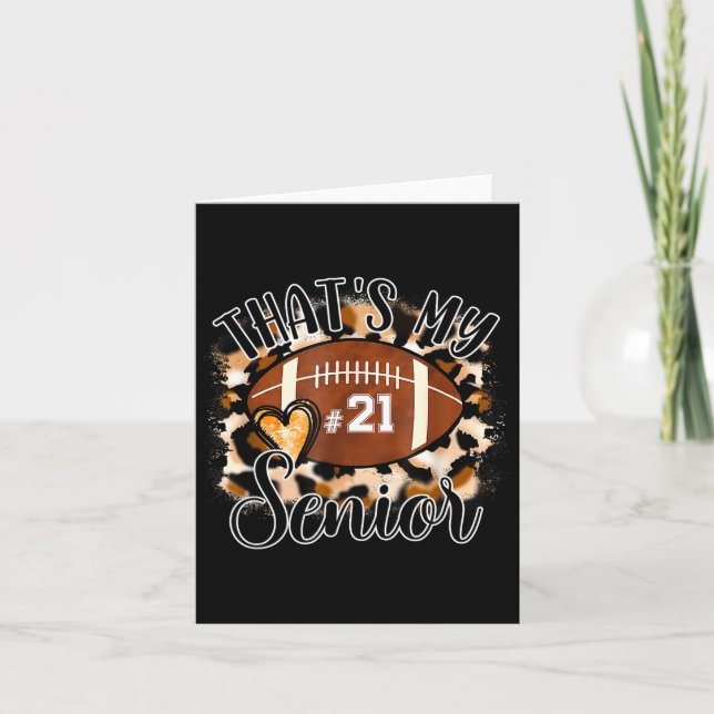 That's My Senior Football Jersey Night Number 21 F Karte (Vorderseite)
