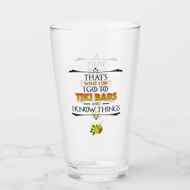 That's What I Do - I Go To Tiki Bars Glas (Vorderseite)