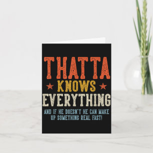 Thatta weiß alles Vatertag Retro Vintage Karte