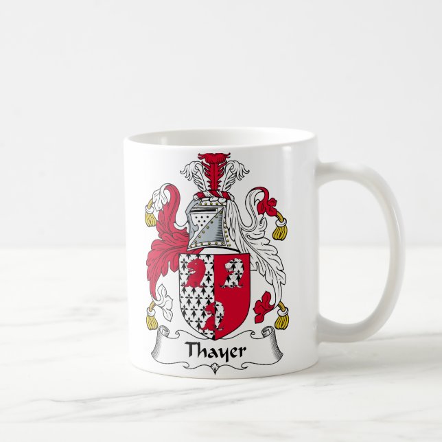 Thayer-Familienwappen Kaffeetasse (Rechts)