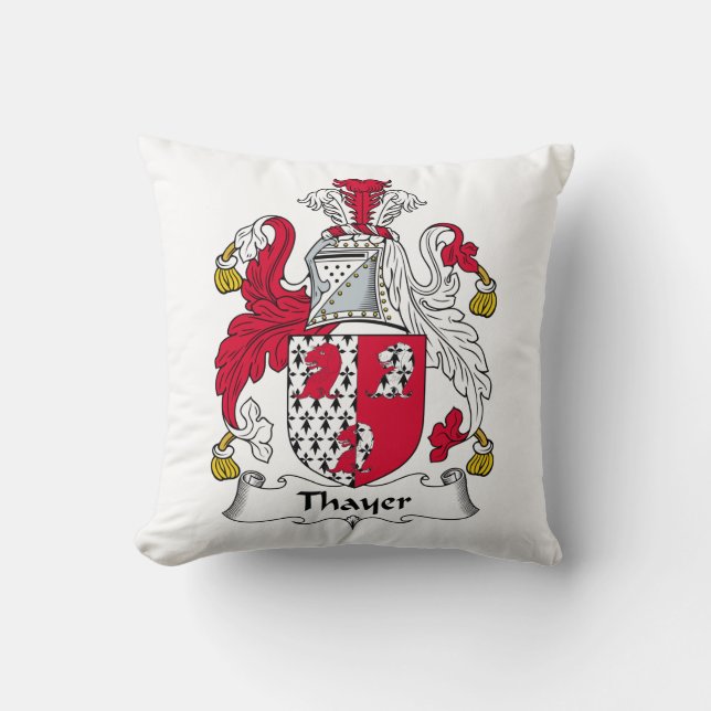 Thayer-Familienwappen Kissen (Vorderseite)