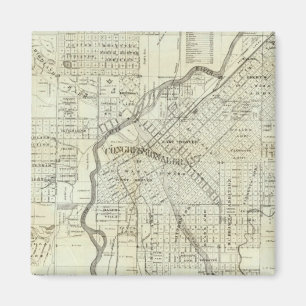 Thayers Karte von Denver Colorado Magnet