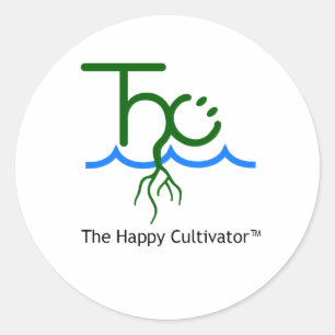 THC der glückliche Cultivator™ Logo- u. Runder Aufkleber