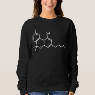 THC-Molecule Tetrahydro-Chemische Struktur Sweatshirt