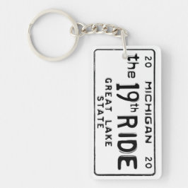 the 19th RIDE Michigan License Plate Paw Keychain  Schlüsselanhänger