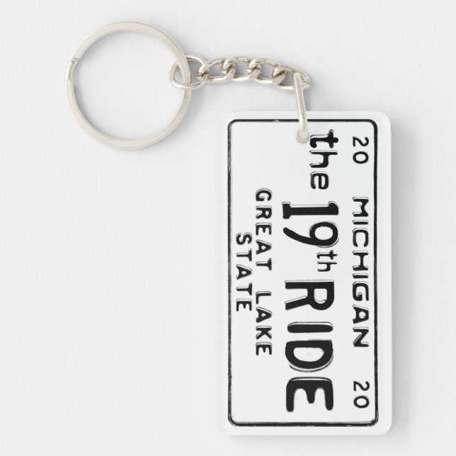 the 19th RIDE Michigan License Plate Paw Keychain  Schlüsselanhänger (Vorderseite)