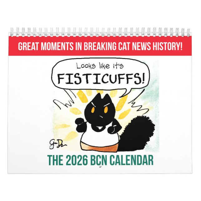 The 2026 Breaking Cat News Calendar Kalender (Titelbild)