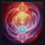 The 7 Chakras´10 Poster<br><div class="desc">The 7 chakras are energy centers aligned along the spine that influence different areas of life — from safety and creativity to confidence,  love,  communication,  intuition,  and spirituality. When balanced,  they support harmony,  inner strength,  and overall well-being.</div>