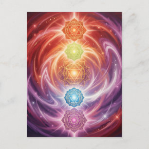 The 7 Chakras´10 Postkarte