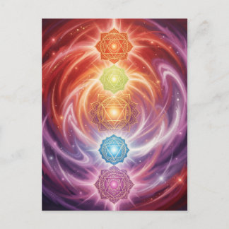 The 7 Chakras´10 Postkarte