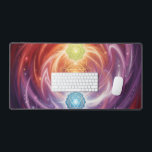 The 7 Chakras´10 Schreibtischunterlage<br><div class="desc">The 7 chakras are energy centers aligned along the spine that influence different areas of life — from safety and creativity to confidence,  love,  communication,  intuition,  and spirituality. When balanced,  they support harmony,  inner strength,  and overall well-being.</div>