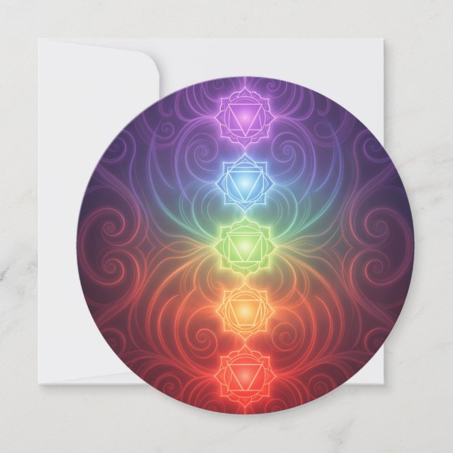The 7 Chakras´9 Feiertagskarte (Vorderseite)