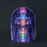 The 7 Chakras Bedruckter Rucksack<br><div class="desc">The 7 chakras are energy centers aligned along the spine that influence different areas of life — from safety and creativity to confidence,  love,  communication,  intuition,  and spirituality. When balanced,  they support harmony,  inner strength,  and overall well-being.</div>