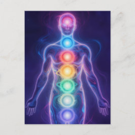  The 7 Chakras Feiertagspostkarte