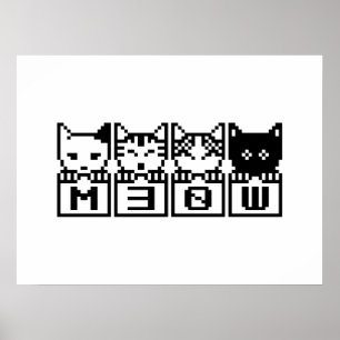 THE 8-BIT CATS M30W POSTER
