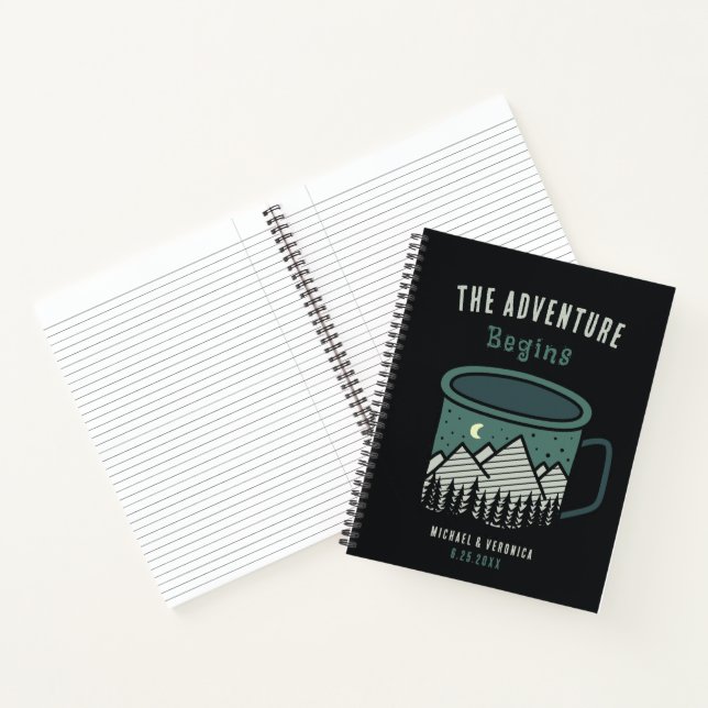 The Adventure Begins Notebook Journal Coffee Cup (Intérieur)