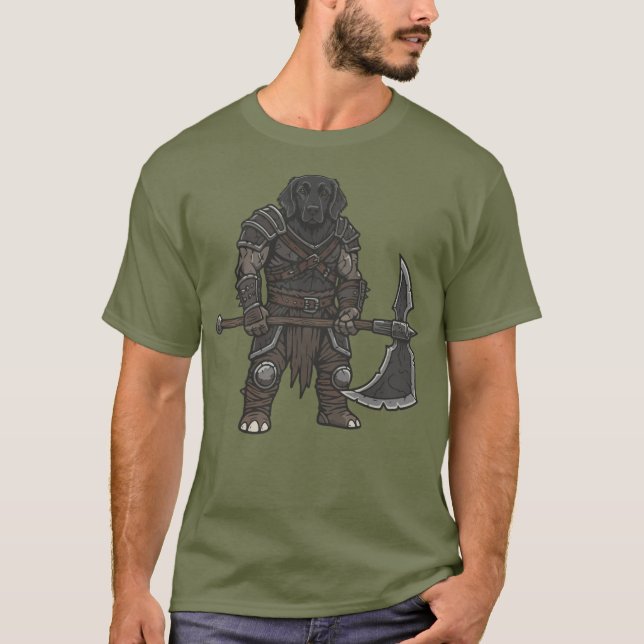 The adventure of Flat-Coated Retriever gladiator T-Shirt (Vorderseite)