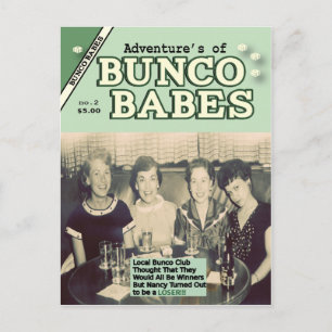 The Adventures of Bunco Babes Edition #2 Einladungspostkarte