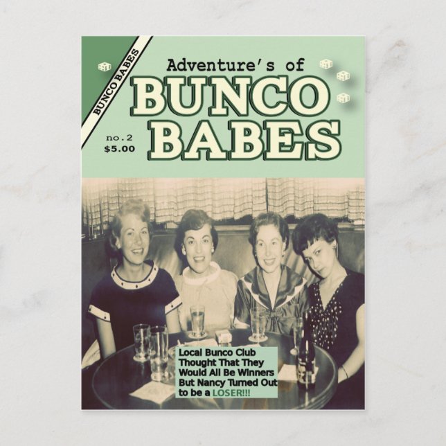 The Adventures of Bunco Babes Edition #2 Einladungspostkarte (Vorderseite)