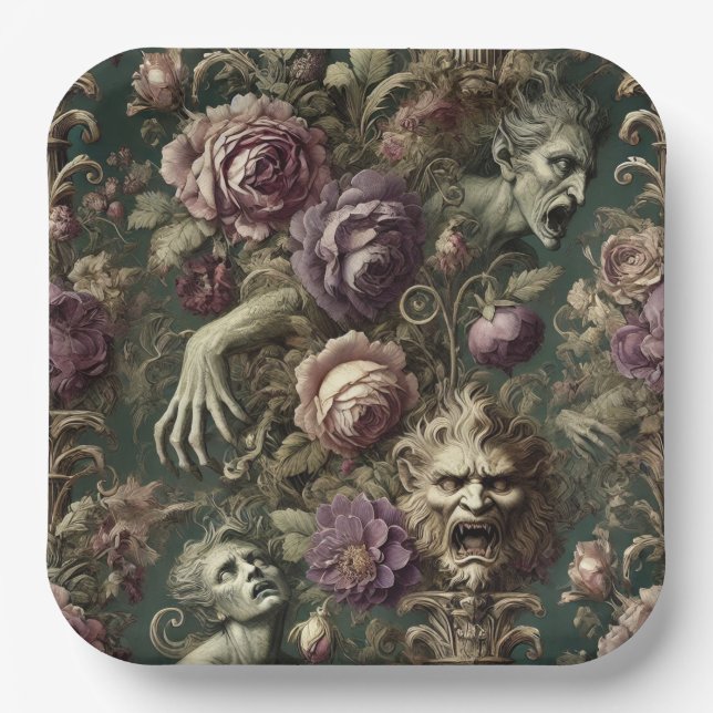 The After Hours Reliqué - Gotisches Barock Pappteller (Vorderseite)