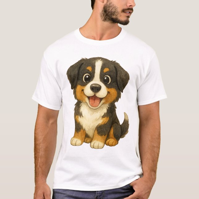 The Alpine Gentle Giant: Bernese Mountain Dog T-Shirt (Vorderseite)