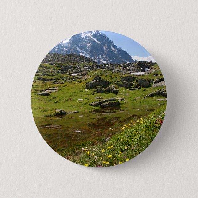 The Alps mountain range - Stunning! Button (Vorderseite)