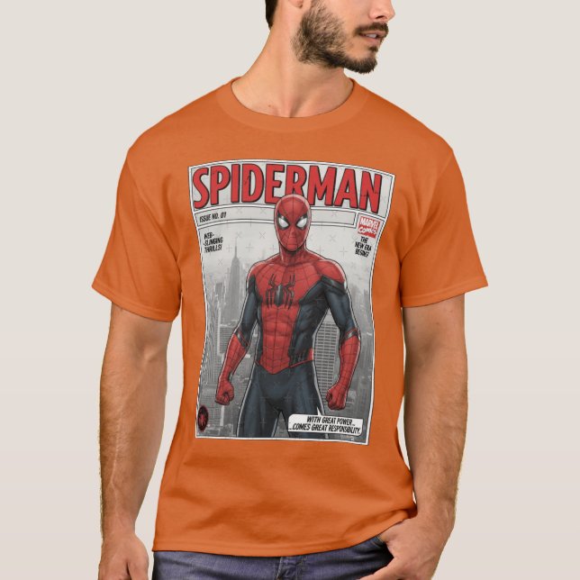 The Amazing SpiderMan Comic Bookribute Design fami T-Shirt (Vorderseite)
