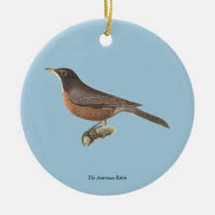 The American Robin (Turdus migratorius) NY Birds Keramik Ornament