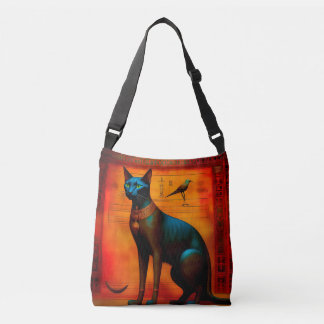 The Ancient Egyptian Cat Bastet Tragetaschen Mit Langen Trägern