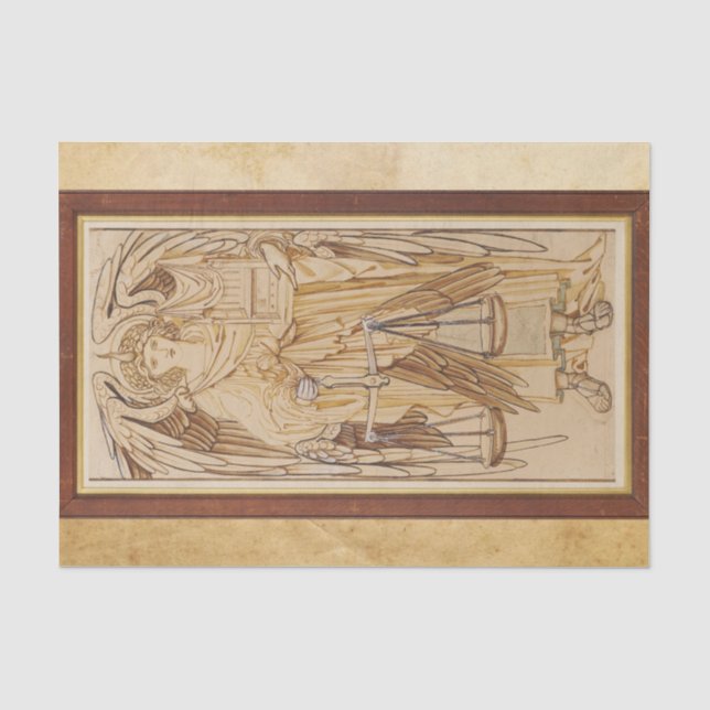 The Angels of the Hierarchy Thrones by Burne Jones Seidenpapier (Vorderseite)