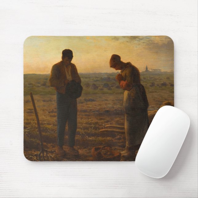 The Angelus, 1857-1859 von Jean-Francois Millet Mousepad (Mit Mouse)