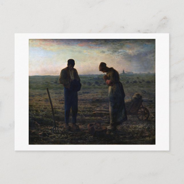The Angelus, Jean-Francois Millet, 1857-1859 Postkarte (Vorderseite)