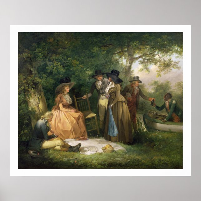 The Angler's Repast (oil on canvas) Poster (Vorne)