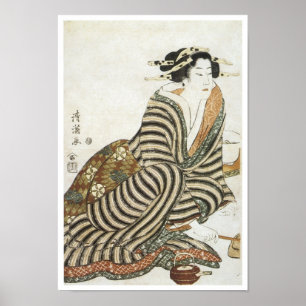 The Angry Drinker, Kiyomitsu II, 1830 Poster