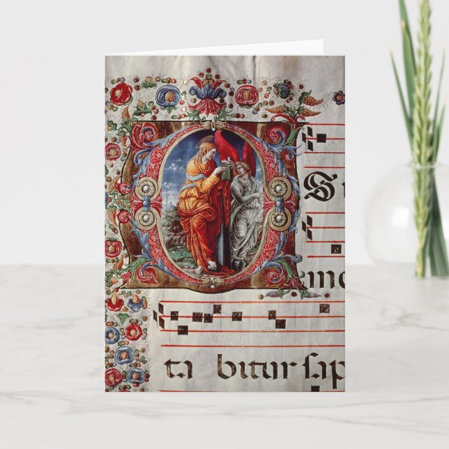 The Annunciation, historiated initial 'O' (Vorderseite)