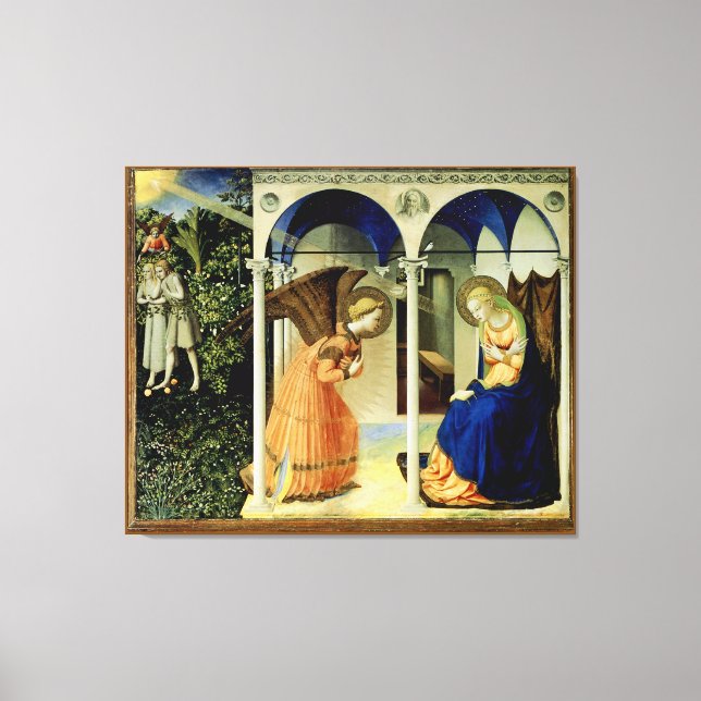 The Annunitation by Fra Angelico Leinwanddruck (Vorderseite)