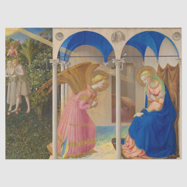 The Annunitation by Fra Angelico Seidenpapier (Vorderseite)