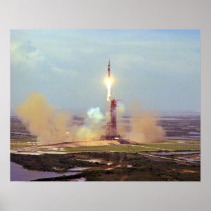 The Apollo Soyuz Test Project Saturn IB Launch Poster