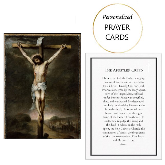 The Apostles' Creed Catholic Prayer Card           Platzkarte (Von Creator hochgeladen)